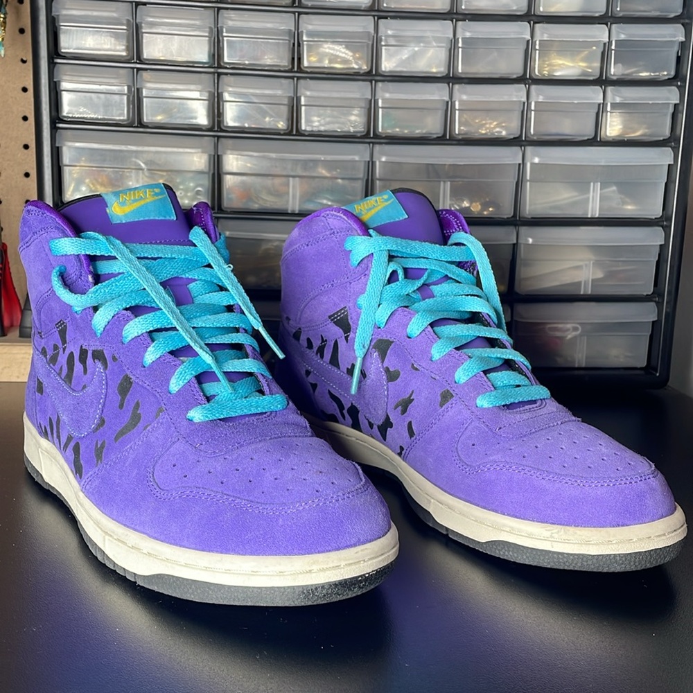 Men’s RARE NIKE BIG DUNK HIGH QK 2009 Flintstones Dino Pure Purple Viofon